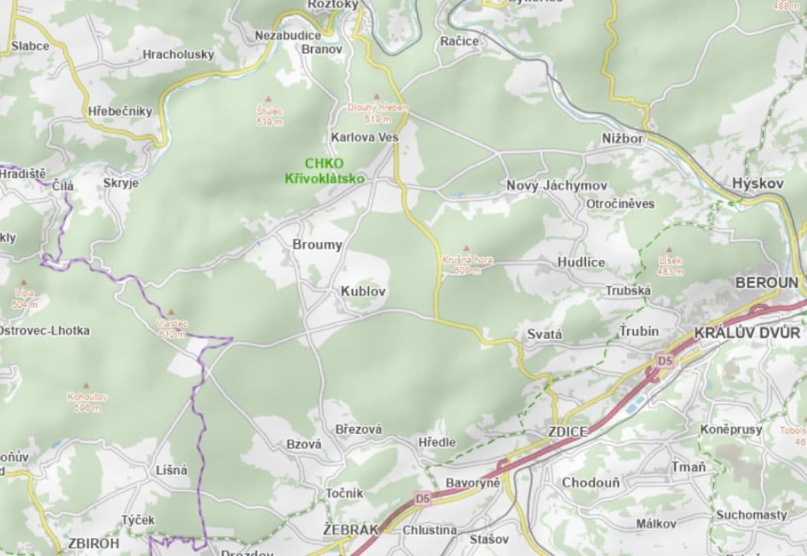 Prodej pozemku 2.555 m², Broumy, Středočeský kraj Prodej pozemku 2.555 m², Broumy, Středočeský kraj