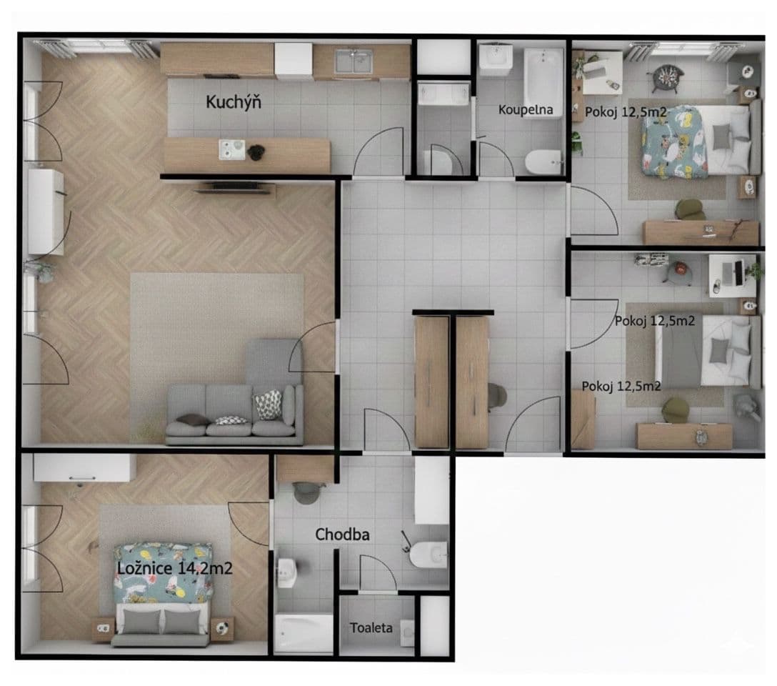 Prodej bytu 4+1 104 m², Smikova, Praha, Praha Prodej bytu 4+1 104 m², Smikova, Praha, Praha