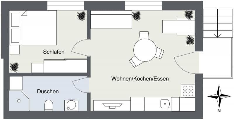 Pronájem bytu 1+kk 34 m², Brookredder 2f, Traventhal, Šlesvicko-Holštýnsko Pronájem bytu 1+kk 34 m², Brookredder 2f, Traventhal, Šlesvicko-Holštýnsko