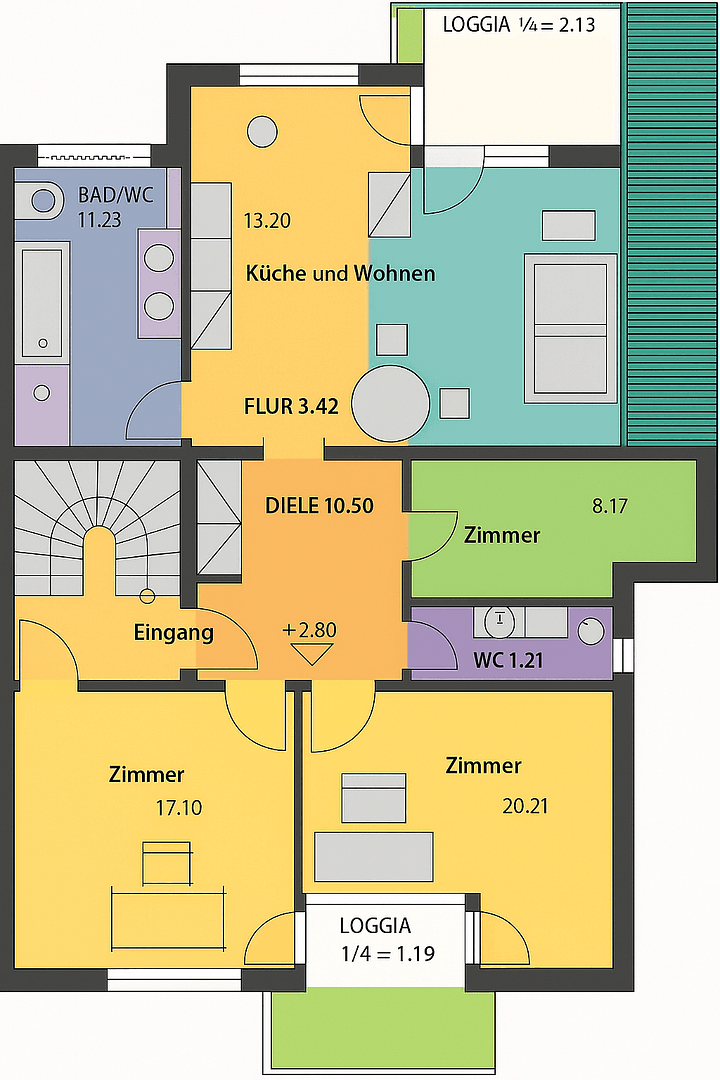 Pronájem bytu 4+1 130 m², Pfinztal, Bádensko-Württembersko Pronájem bytu 4+1 130 m², Pfinztal, Bádensko-Württembersko