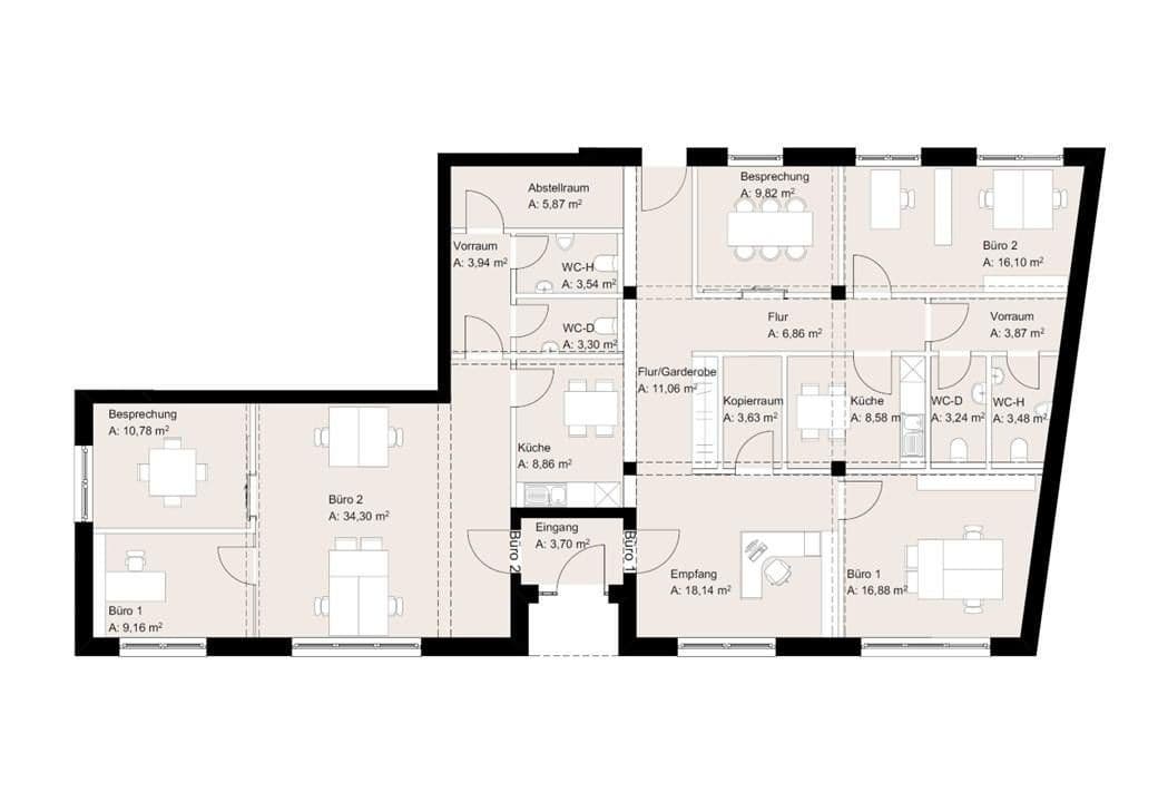Pronájem kanceláře 185 m², Hollager Straße 142, Wallenhorst, Dolní Sasko Pronájem kanceláře 185 m², Hollager Straße 142, Wallenhorst, Dolní Sasko
