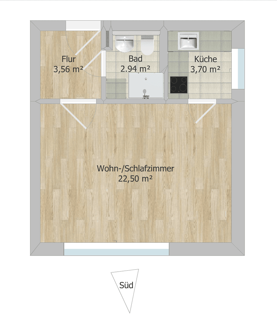 Pronájem bytu 1+1 33 m², Starnberg, Bavorsko Pronájem bytu 1+1 33 m², Starnberg, Bavorsko
