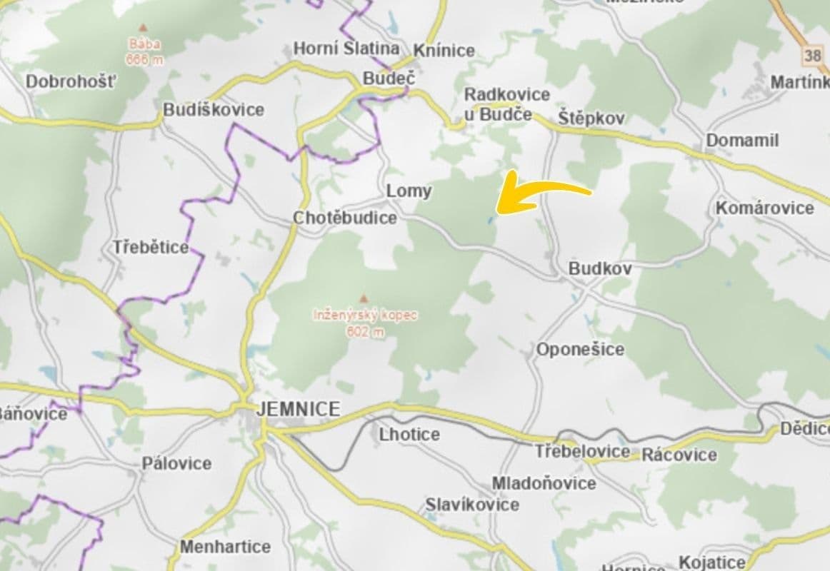 Prodej pozemku 3.101 m², Budkov, Kraj Vysočina Prodej pozemku 3.101 m², Budkov, Kraj Vysočina