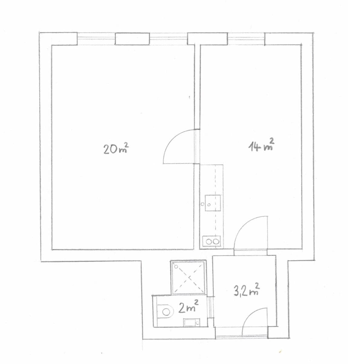 Pronájem bytu 2+kk 39 m², Jagellonská, Praha, Praha Pronájem bytu 2+kk 39 m², Jagellonská, Praha, Praha