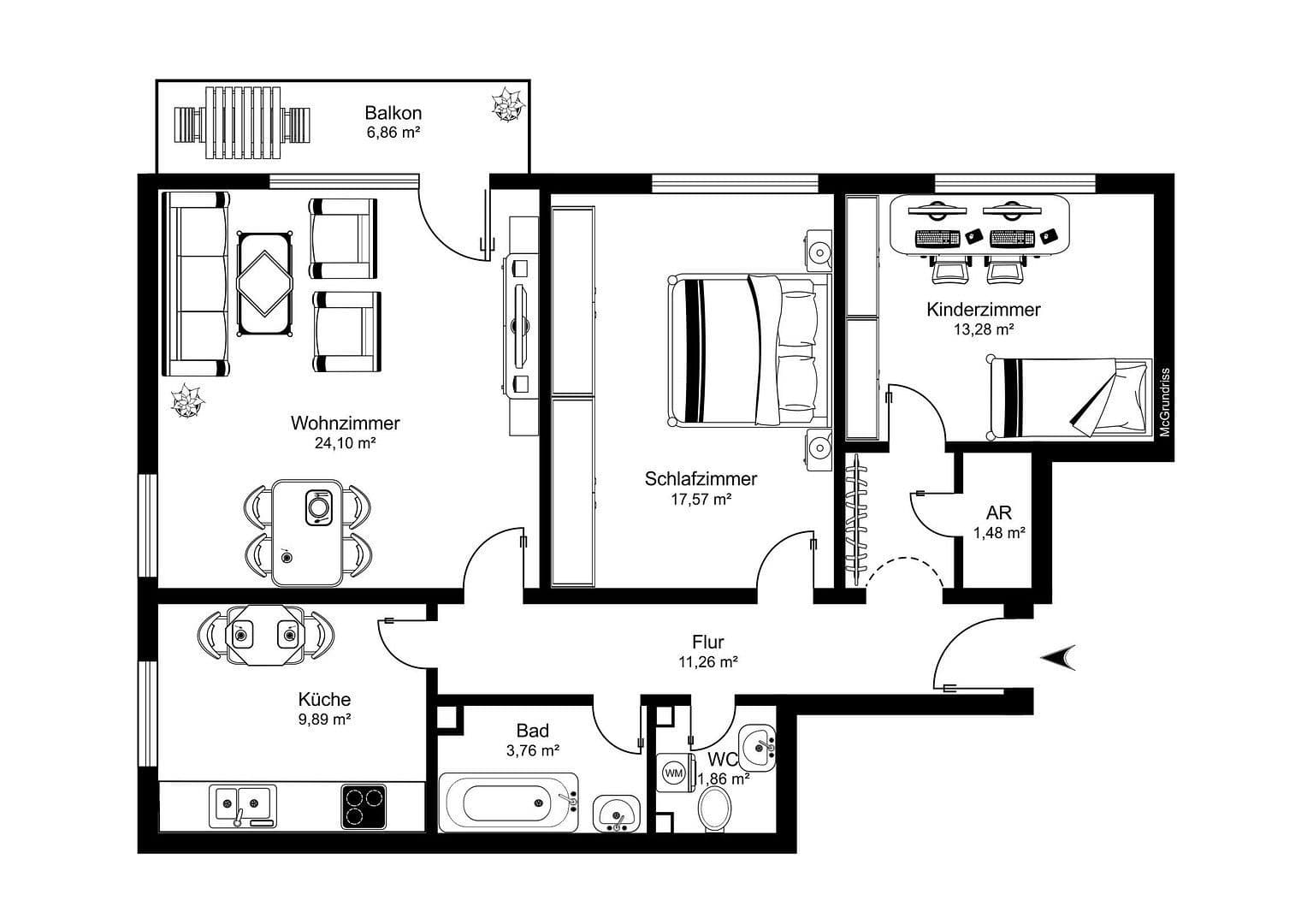 Prodej bytu 3+1 86 m², Adolf-Kolping-Straße 26, Bamberg, Bavorsko Prodej bytu 3+1 86 m², Adolf-Kolping-Straße 26, Bamberg, Bavorsko