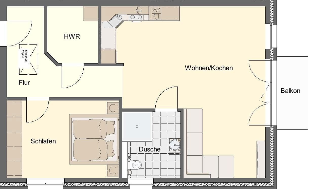 Pronájem bytu 2+1 69 m², Zur Dithmarscher Schweiz 27, Welmbüttel, Šlesvicko-Holštýnsko Pronájem bytu 2+1 69 m², Zur Dithmarscher Schweiz 27, Welmbüttel, Šlesvicko-Holštýnsko