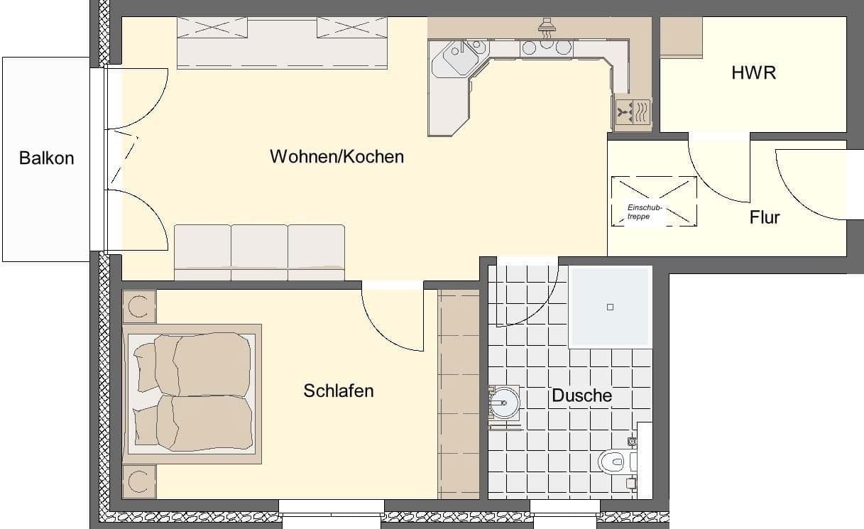 Pronájem bytu 2+1 69 m², Zur Dithmarscher Schweiz 27, Welmbüttel, Šlesvicko-Holštýnsko Pronájem bytu 2+1 69 m², Zur Dithmarscher Schweiz 27, Welmbüttel, Šlesvicko-Holštýnsko