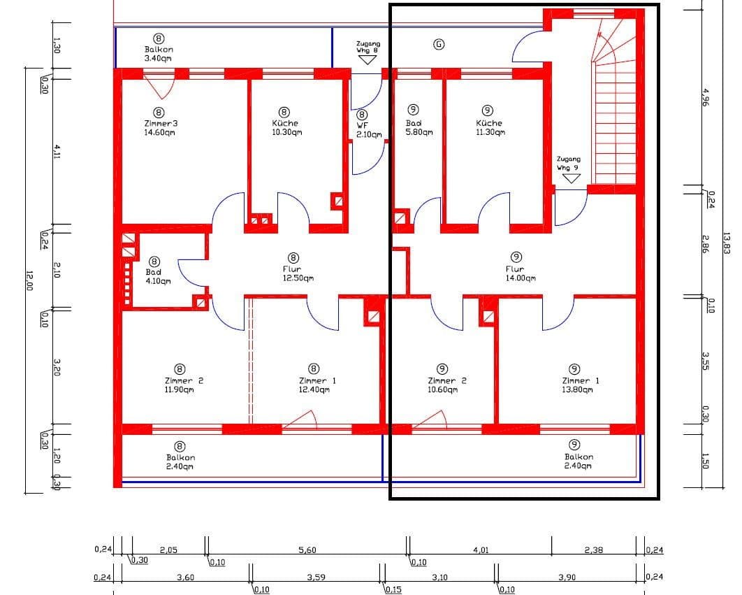 Pronájem bytu 2+1 61 m², Kaiser-Wilhelm-Strasse 19, Ludwigshafen, Porýní-Falc Pronájem bytu 2+1 61 m², Kaiser-Wilhelm-Strasse 19, Ludwigshafen, Porýní-Falc