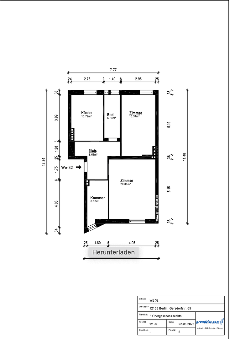 Prodej bytu 2+kk 67 m², Berlin, Berlín Prodej bytu 2+kk 67 m², Berlin, Berlín