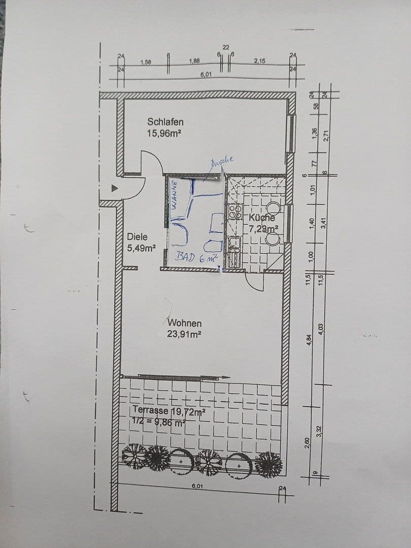 Pronájem bytu 2+1 68 m², Weinbergstr, WIESBADEN, Hessen Pronájem bytu 2+1 68 m², Weinbergstr, WIESBADEN, Hessen