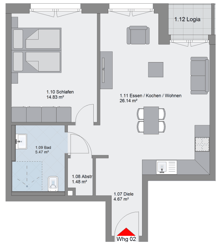 Prodej bytu 2+1 57 m², Hamburg, Hamburg Prodej bytu 2+1 57 m², Hamburg, Hamburg