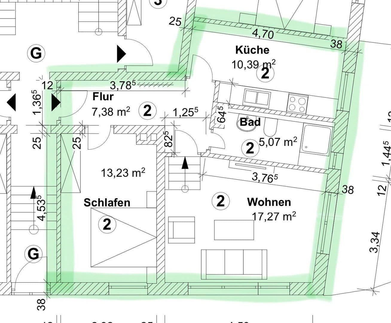 Pronájem bytu 2+1 54 m², Stammestraße 63A, Hannover, Dolní Sasko Pronájem bytu 2+1 54 m², Stammestraße 63A, Hannover, Dolní Sasko