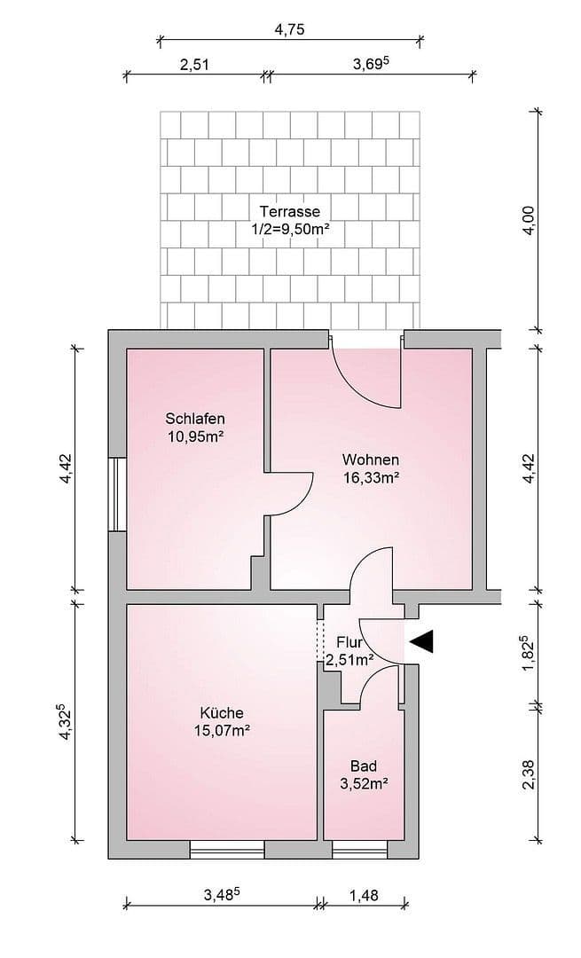 Prodej bytu 2+1 58 m², Berliner Straße 16, Schwarzenbek, Šlesvicko-Holštýnsko Prodej bytu 2+1 58 m², Berliner Straße 16, Schwarzenbek, Šlesvicko-Holštýnsko