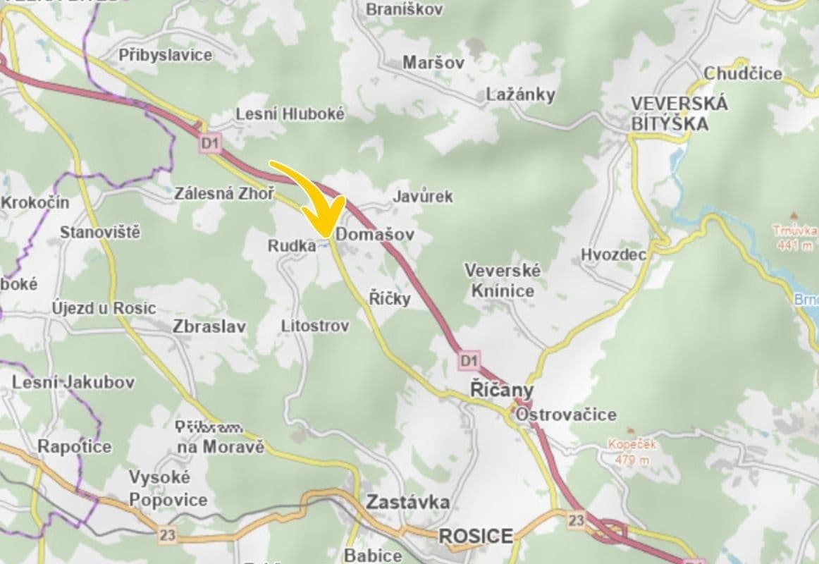 Prodej pozemku 253 m², Domašov, Jihomoravský kraj Prodej pozemku 253 m², Domašov, Jihomoravský kraj