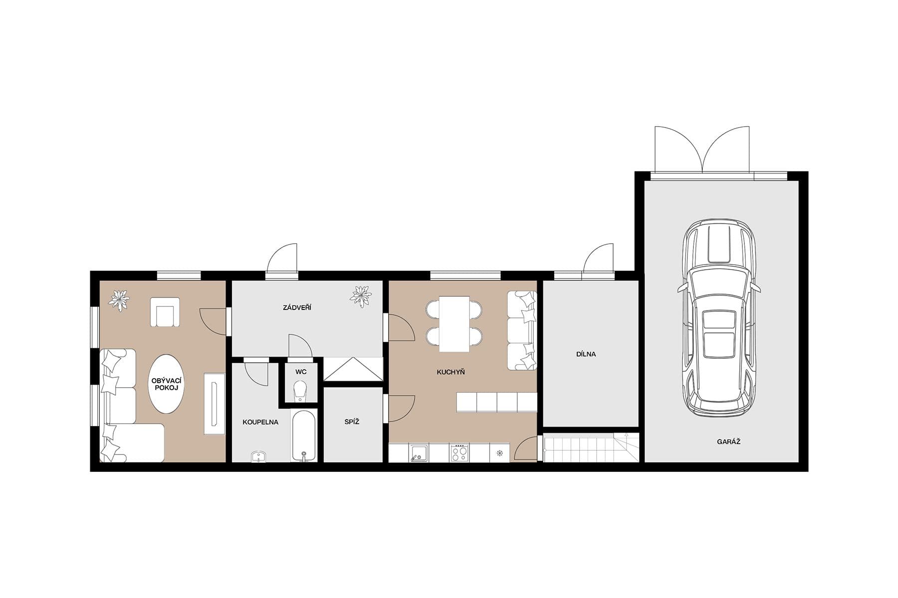 Prodej domu 200 m², pozemek 383 m², Pravonín, Středočeský kraj Prodej domu 200 m², pozemek 383 m², Pravonín, Středočeský kraj