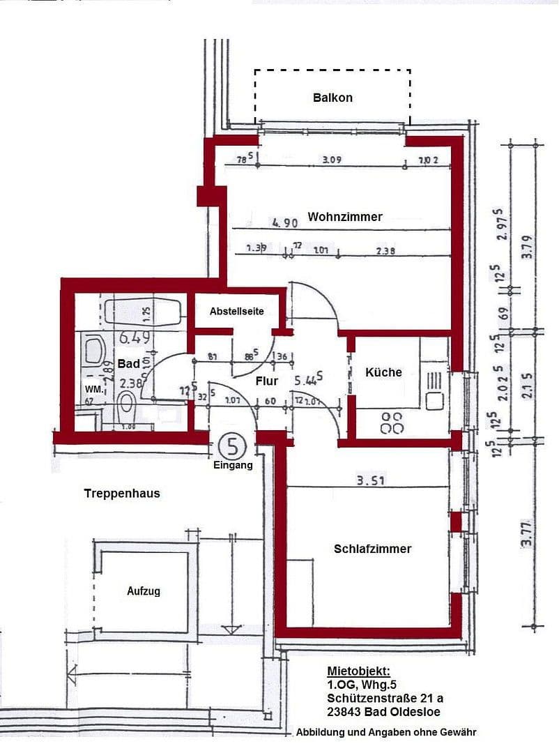 Pronájem bytu 2+1 54 m², Schützenstraße 21 a, Bad Oldesloe, Šlesvicko-Holštýnsko Pronájem bytu 2+1 54 m², Schützenstraße 21 a, Bad Oldesloe, Šlesvicko-Holštýnsko