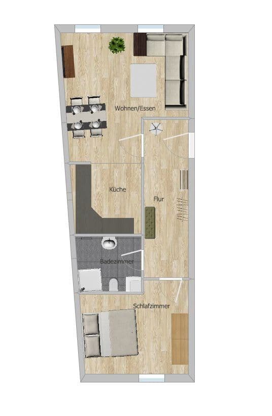 Pronájem bytu 2+1 56 m², Adlerstraße 203, Neuburg an der Donau, Bavorsko Pronájem bytu 2+1 56 m², Adlerstraße 203, Neuburg an der Donau, Bavorsko