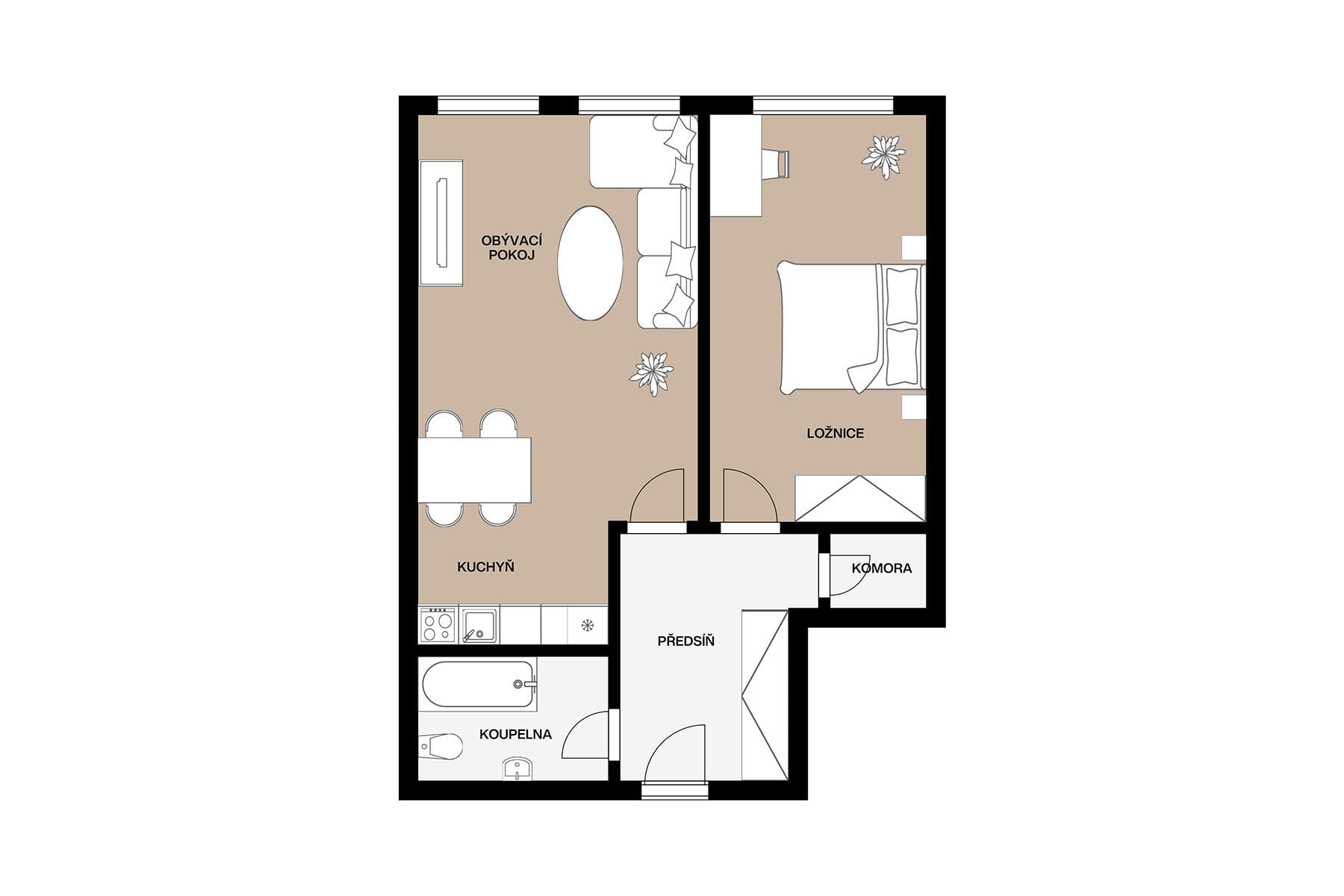 Prodej bytu 2+kk 54 m², Pod Bohdalcem I, Praha, Praha Prodej bytu 2+kk 54 m², Pod Bohdalcem I, Praha, Praha