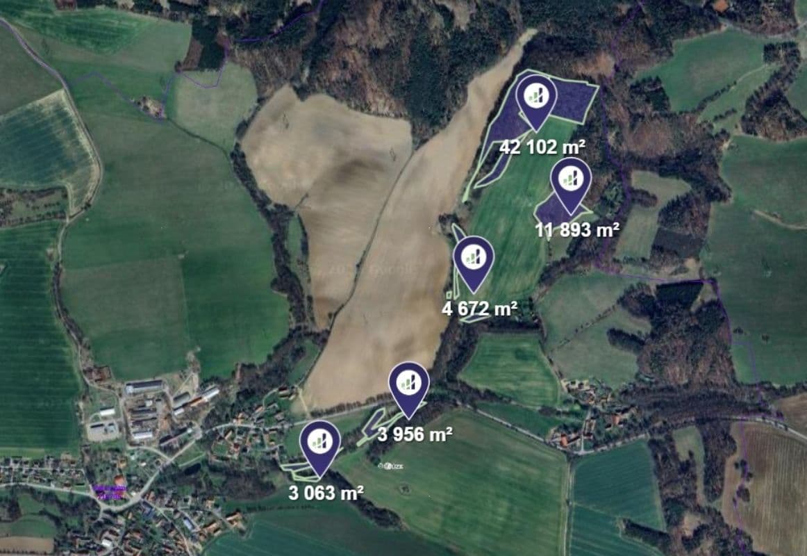 Prodej pozemku 65.686 m², Petroupim, Středočeský kraj Prodej pozemku 65.686 m², Petroupim, Středočeský kraj