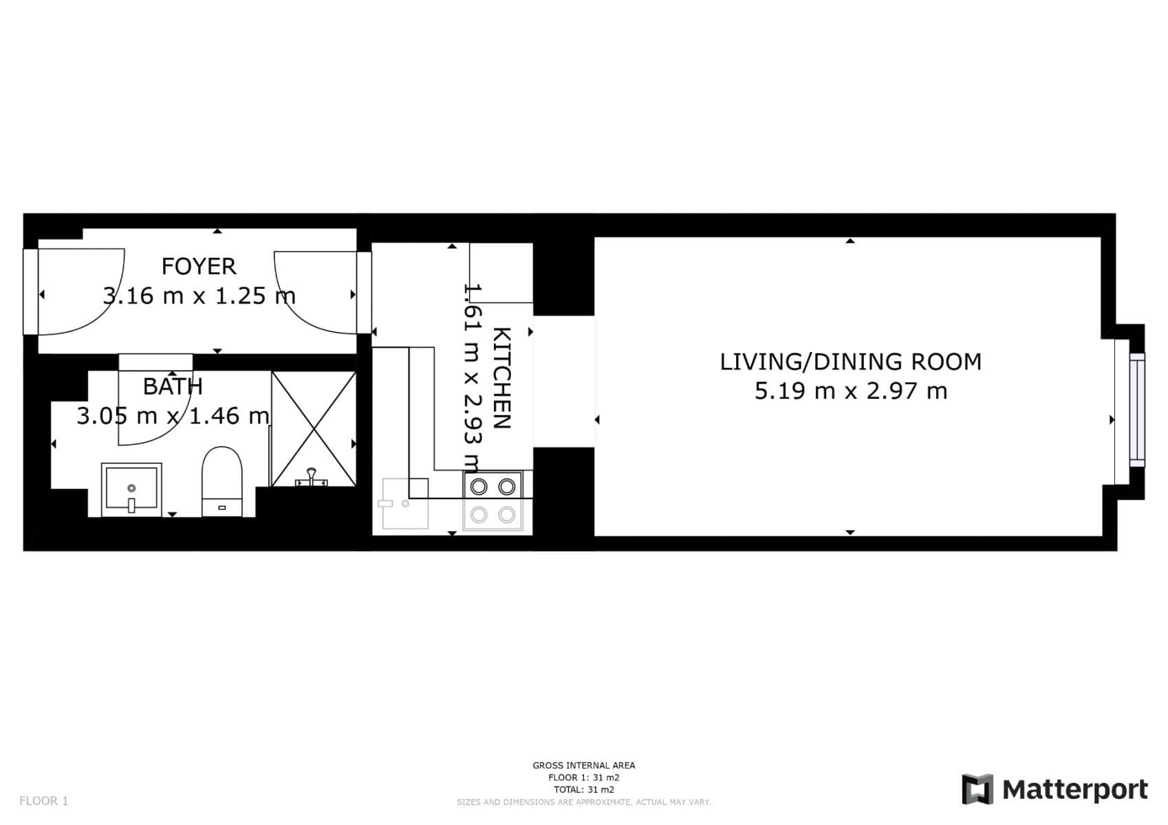 Pronájem bytu 1+kk 31 m², Lumírova, Praha, Praha Pronájem bytu 1+kk 31 m², Lumírova, Praha, Praha