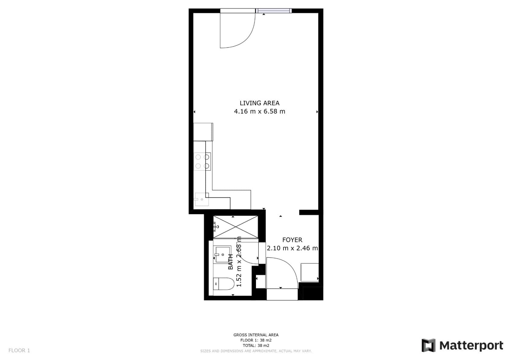 Pronájem bytu 1+kk 36 m², Křižíkova, Praha, Praha Pronájem bytu 1+kk 36 m², Křižíkova, Praha, Praha