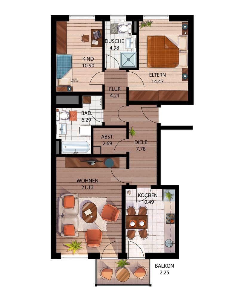 Pronájem bytu 3+1 85 m², Spitzwegstrasse 12, Mühldorf, Bavorsko Pronájem bytu 3+1 85 m², Spitzwegstrasse 12, Mühldorf, Bavorsko