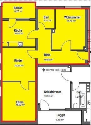 Pronájem bytu 3+1 71 m², Essener Straße 45A, Bochum, Severní Porýní-Vestfálsko Pronájem bytu 3+1 71 m², Essener Straße 45A, Bochum, Severní Porýní-Vestfálsko