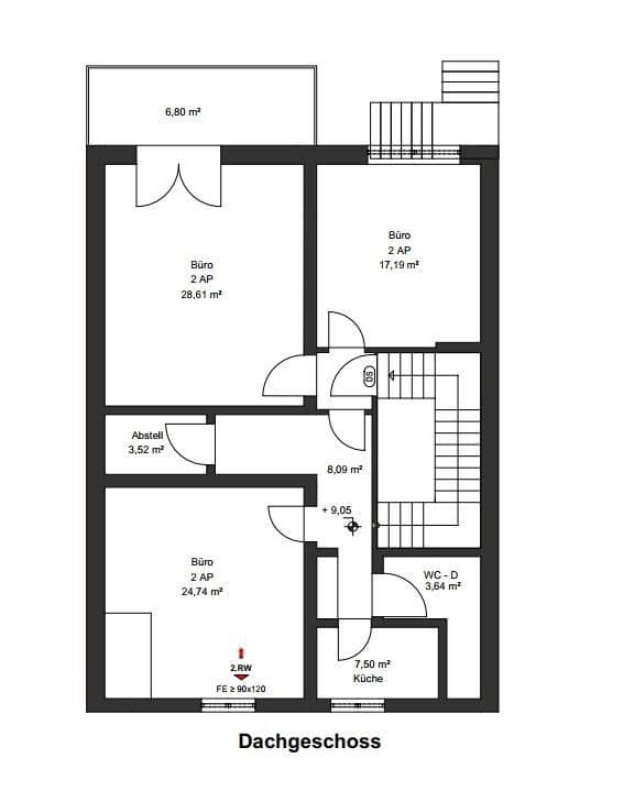 Pronájem kanceláře 403 m², Wuppertal, Severní Porýní-Vestfálsko Pronájem kanceláře 403 m², Wuppertal, Severní Porýní-Vestfálsko