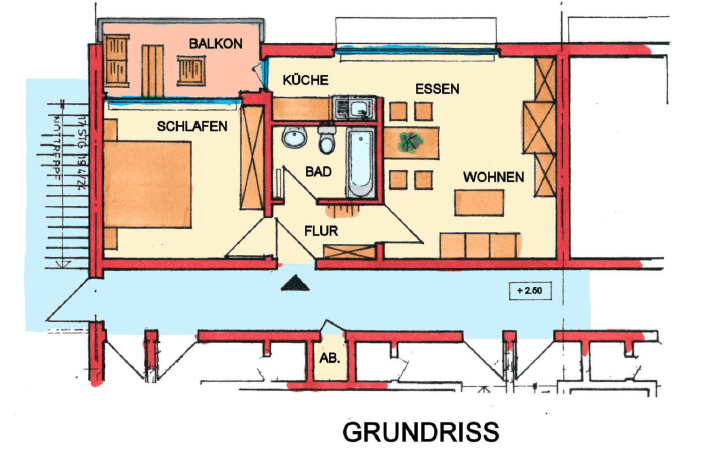 Pronájem bytu 2+1 46 m², Leddinstraße 9, Buxtehude, Dolní Sasko Pronájem bytu 2+1 46 m², Leddinstraße 9, Buxtehude, Dolní Sasko