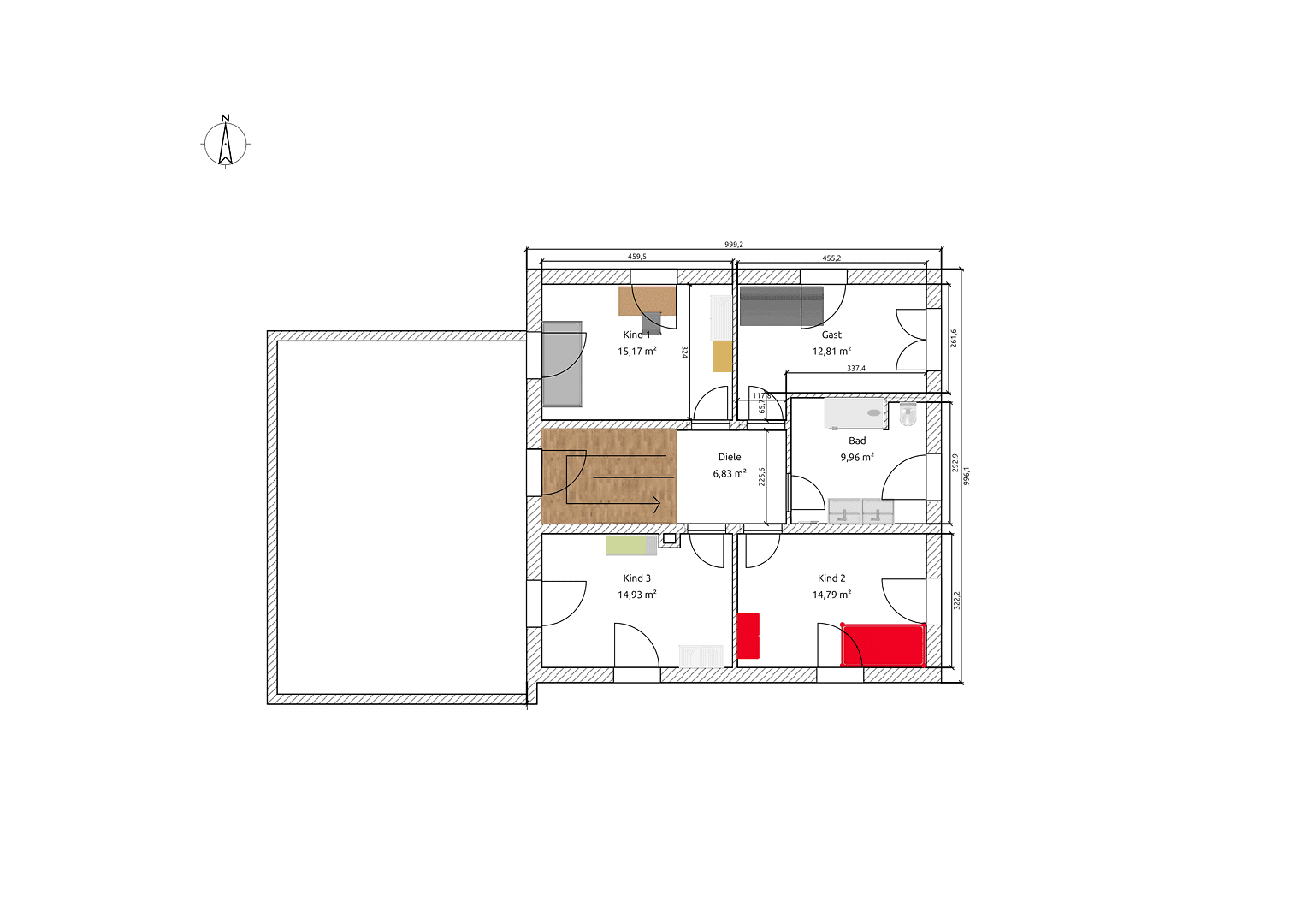 Pronájem domu 190 m², pozemek 578 m², Haiming, Bavorsko Pronájem domu 190 m², pozemek 578 m², Haiming, Bavorsko