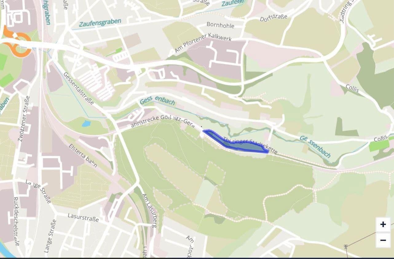 Prodej pozemku 15.894 m², Gessentalstraße, Gera, Durynsko Prodej pozemku 15.894 m², Gessentalstraße, Gera, Durynsko