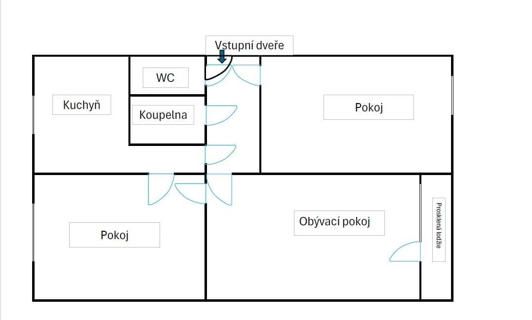 Prodej bytu 3+1 75 m², Jasmínová, Praha, Praha Prodej bytu 3+1 75 m², Jasmínová, Praha, Praha