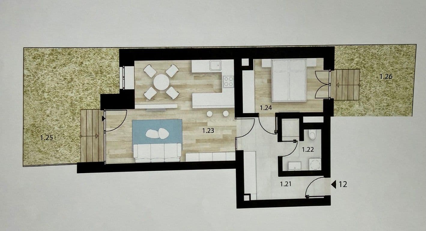 Prodej bytu 2+kk 69 m², Benkova, Praha, Praha Prodej bytu 2+kk 69 m², Benkova, Praha, Praha
