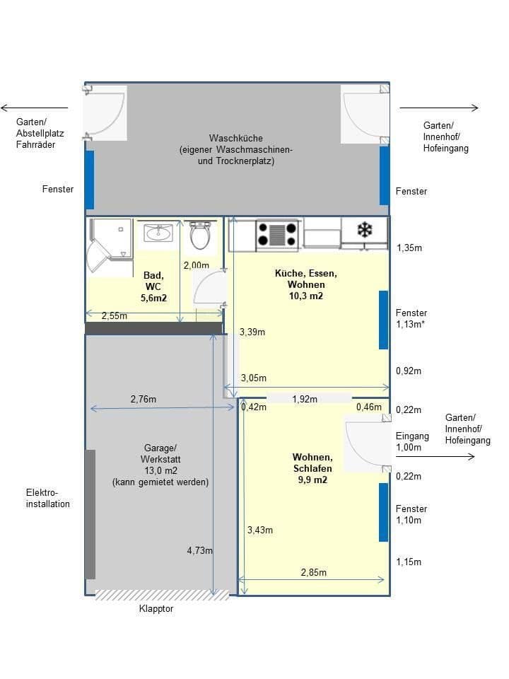 Pronájem bytu 2+1 26 m², Stuttgart-Weilimdorf, Bádensko-Württembersko Pronájem bytu 2+1 26 m², Stuttgart-Weilimdorf, Bádensko-Württembersko