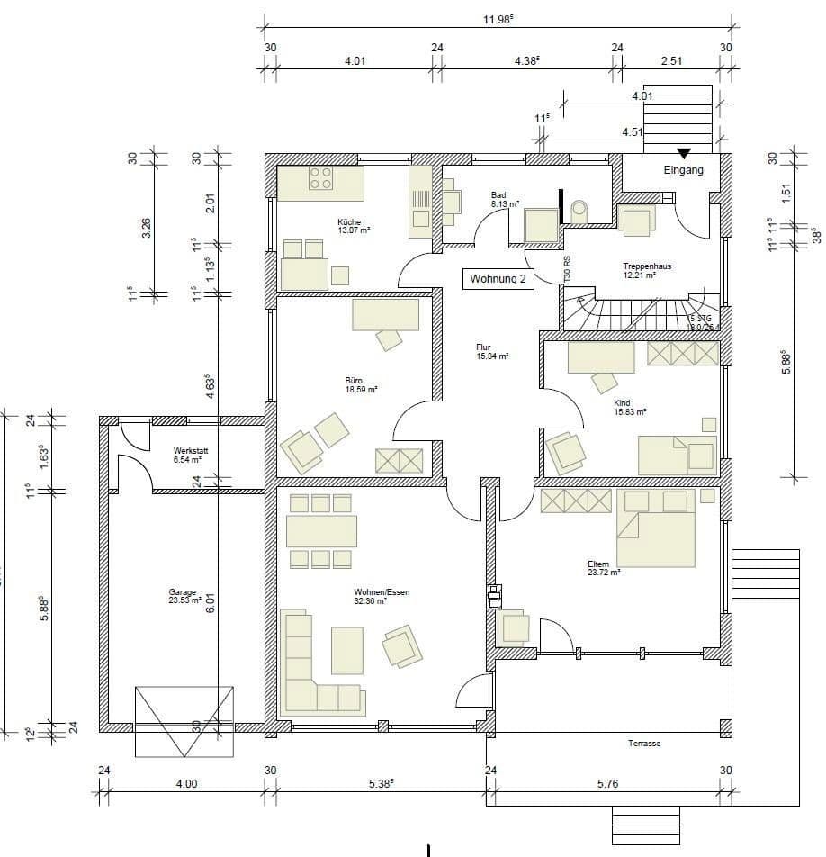 Pronájem bytu 4+1 127 m², Obertaufkirchen, Bavorsko Pronájem bytu 4+1 127 m², Obertaufkirchen, Bavorsko