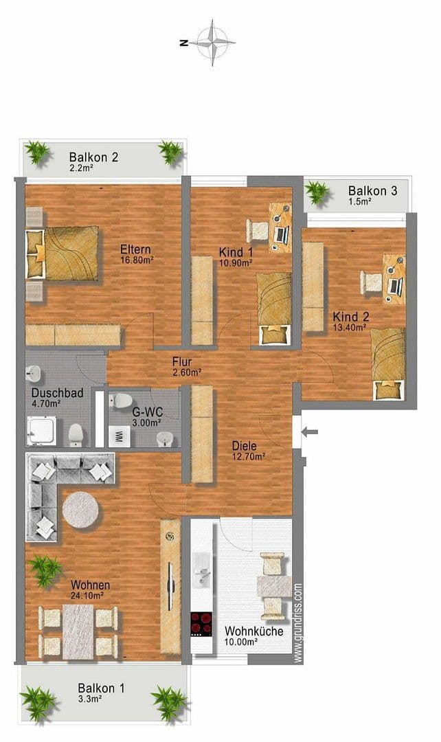 Prodej bytu 4+1 105 m², Mondstr. 8, Aschheim, Bavorsko Prodej bytu 4+1 105 m², Mondstr. 8, Aschheim, Bavorsko