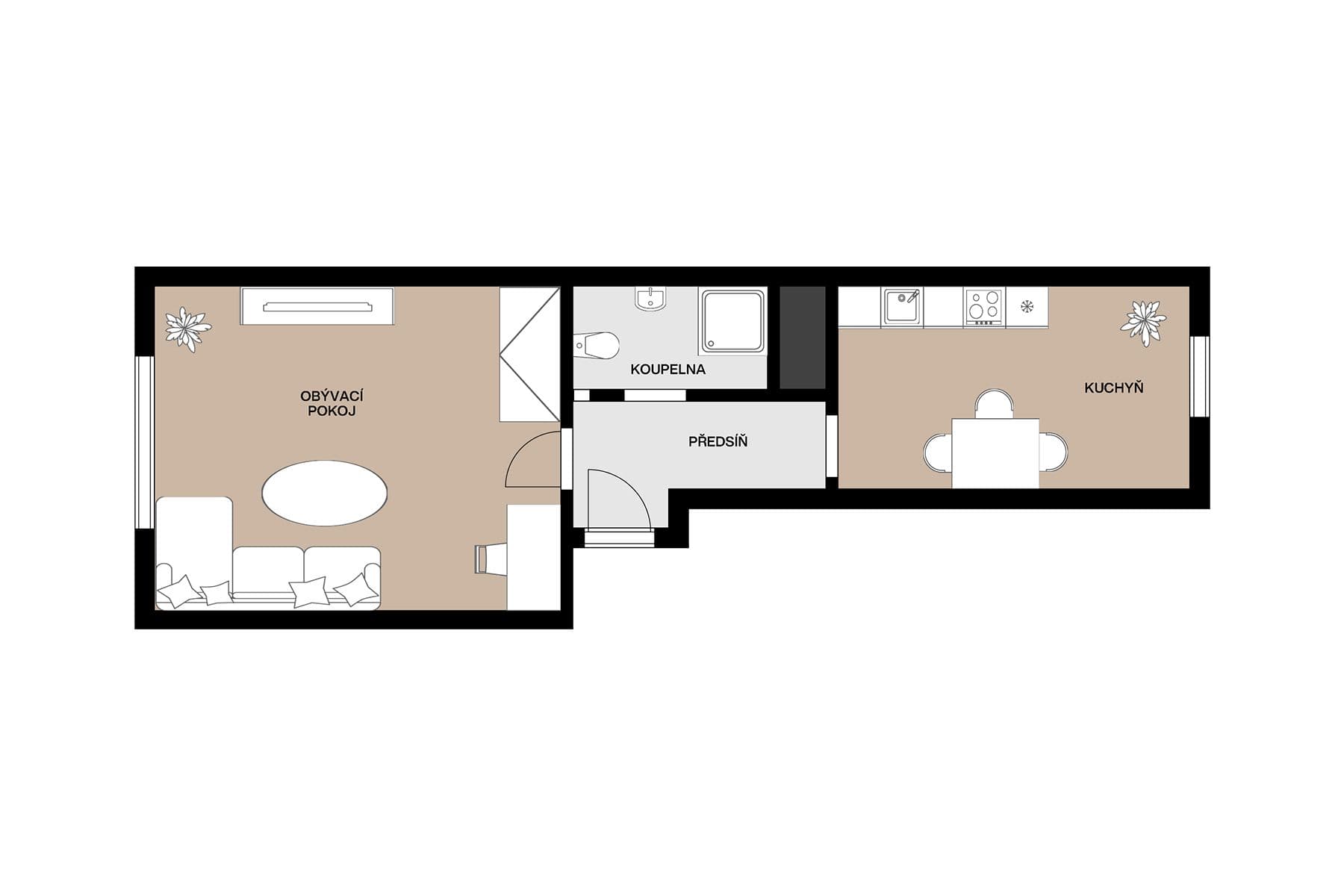 Prodej bytu 1+1 50 m², Plzeňská, Praha, Praha Prodej bytu 1+1 50 m², Plzeňská, Praha, Praha