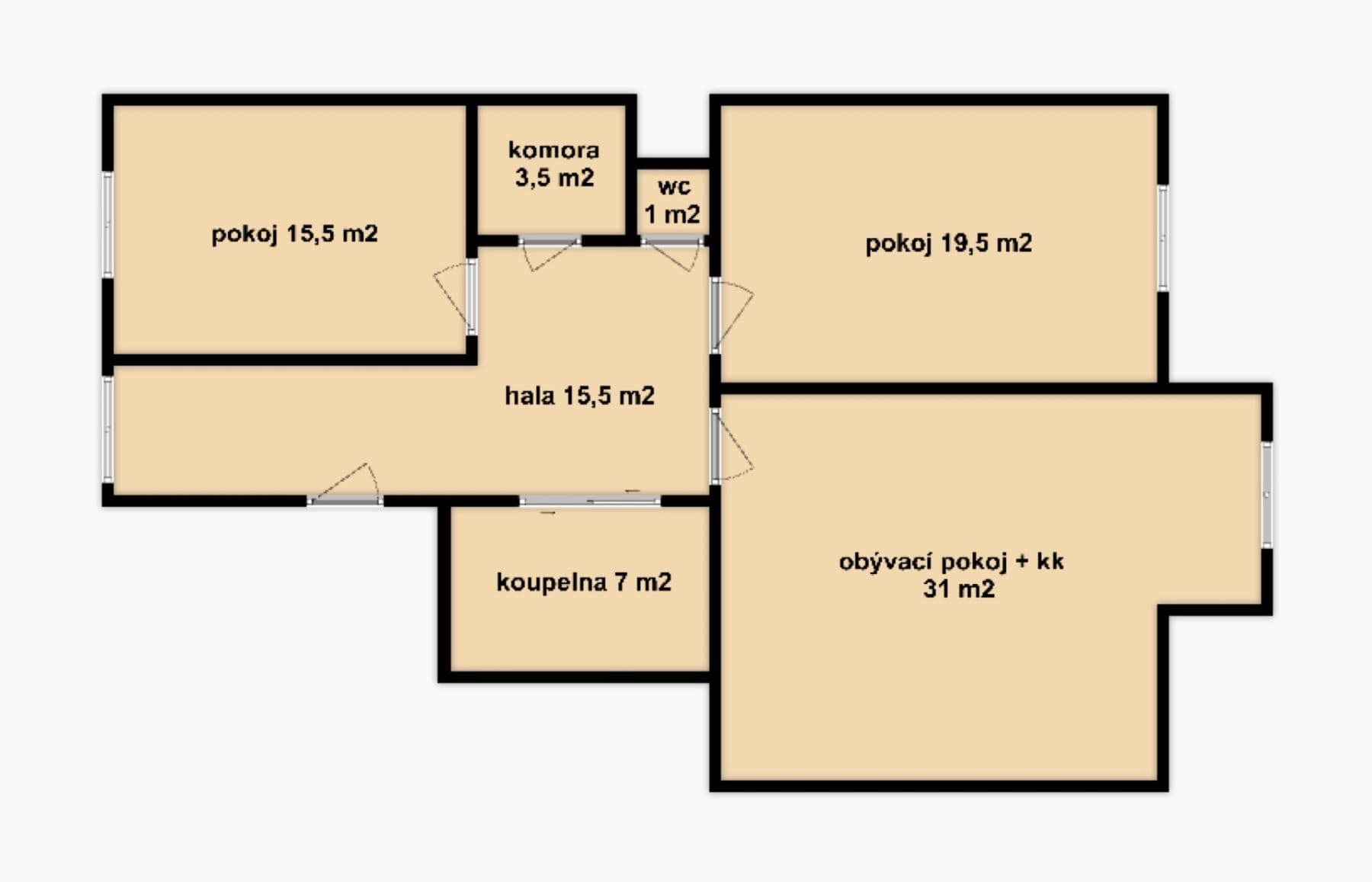 Pronájem bytu 3+kk 93 m², Písecká, Praha, Praha Pronájem bytu 3+kk 93 m², Písecká, Praha, Praha