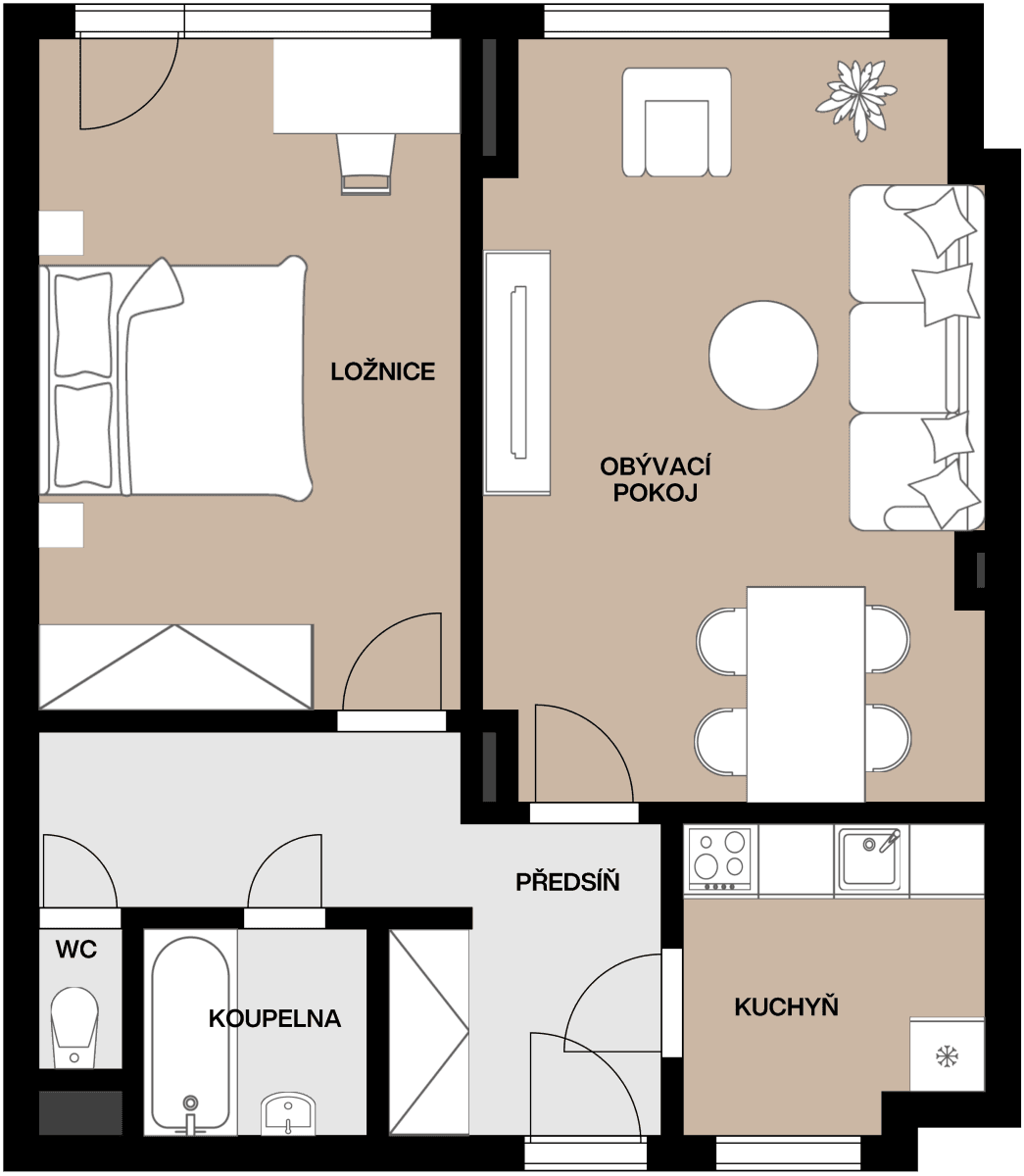 Prodej bytu 2+1 55 m², Budečská, Praha, Praha Prodej bytu 2+1 55 m², Budečská, Praha, Praha