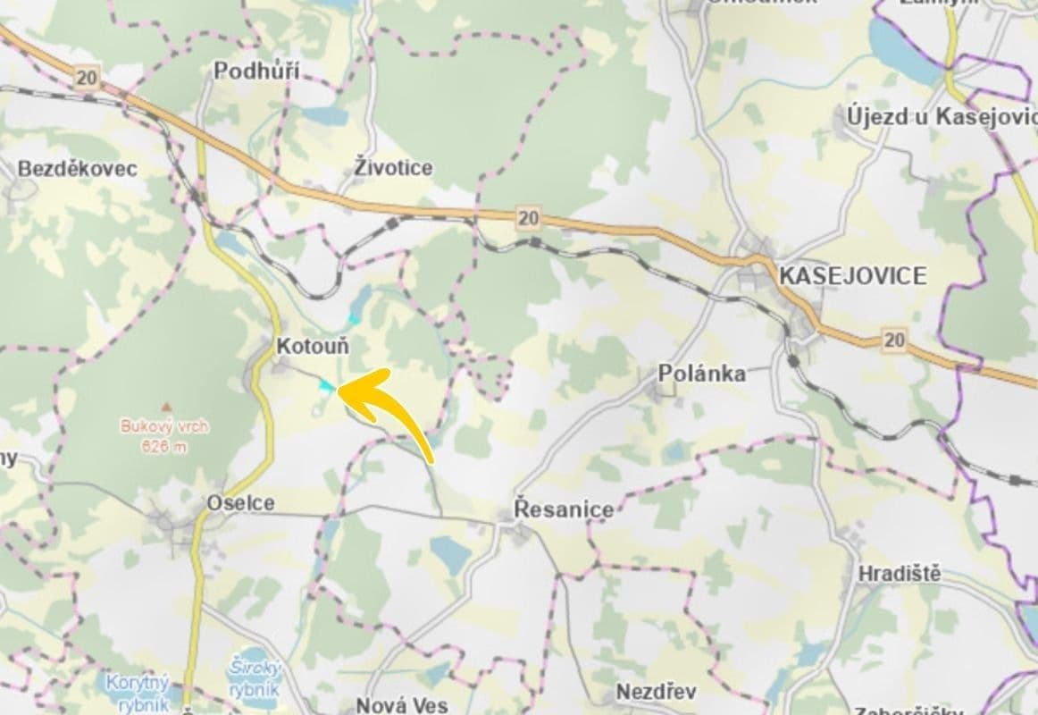 Prodej pozemku 4.345 m², Oselce, Plzeňský kraj Prodej pozemku 4.345 m², Oselce, Plzeňský kraj