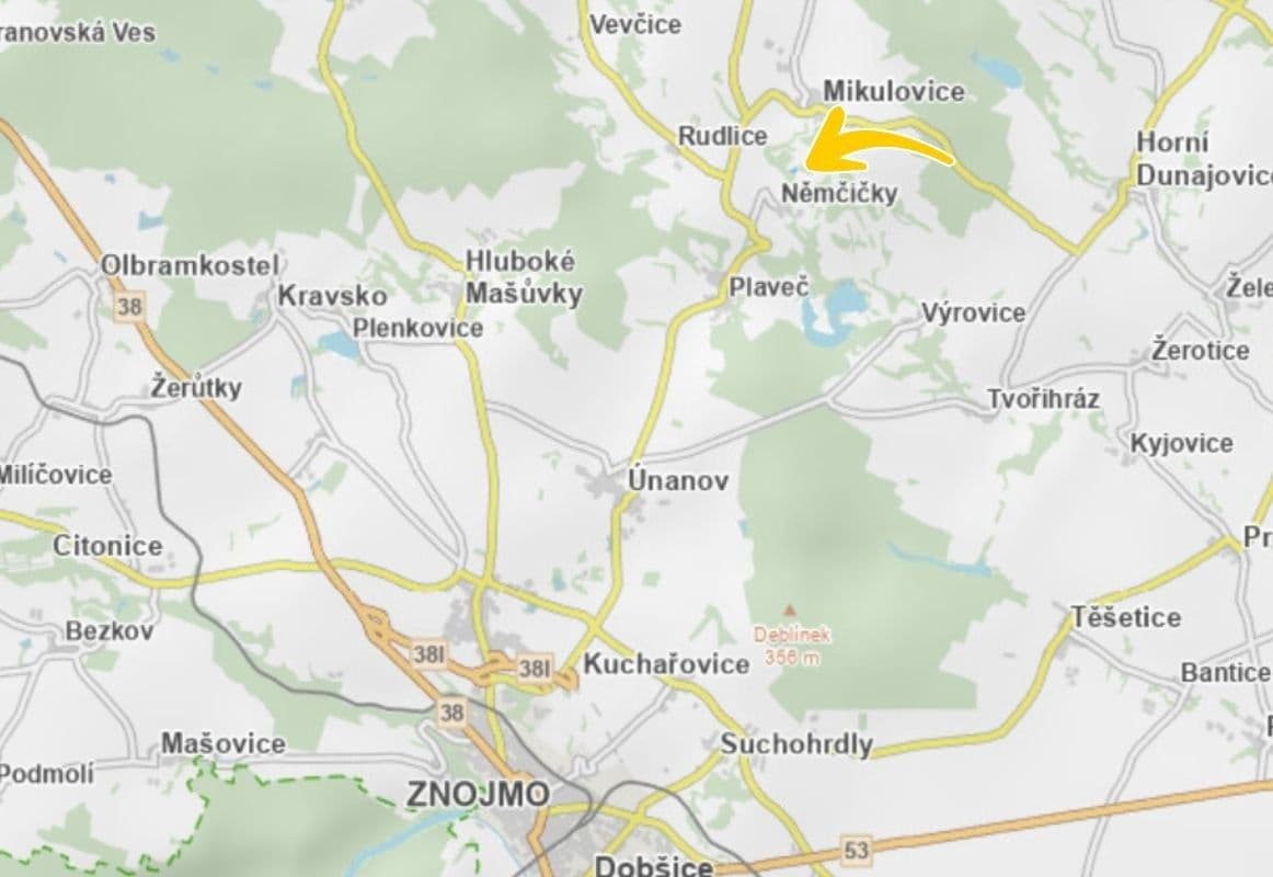 Prodej pozemku 1.435 m², Němčičky, Jihomoravský kraj Prodej pozemku 1.435 m², Němčičky, Jihomoravský kraj