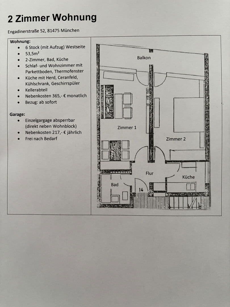 Prodej bytu 2+1 54 m², Engadiner Straße 52, München, Bavorsko Prodej bytu 2+1 54 m², Engadiner Straße 52, München, Bavorsko
