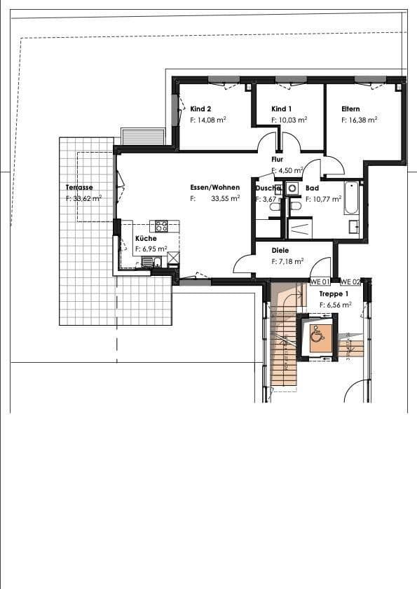 Pronájem bytu 4+1 120 m², Dorfstraße 13a, Germering, Bavorsko Pronájem bytu 4+1 120 m², Dorfstraße 13a, Germering, Bavorsko