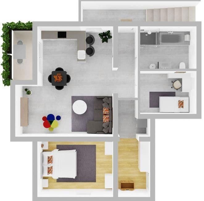Pronájem bytu 3+1 73 m², Albert-Schweitzer-Straße, Grünstadt, Porýní-Falc Pronájem bytu 3+1 73 m², Albert-Schweitzer-Straße, Grünstadt, Porýní-Falc
