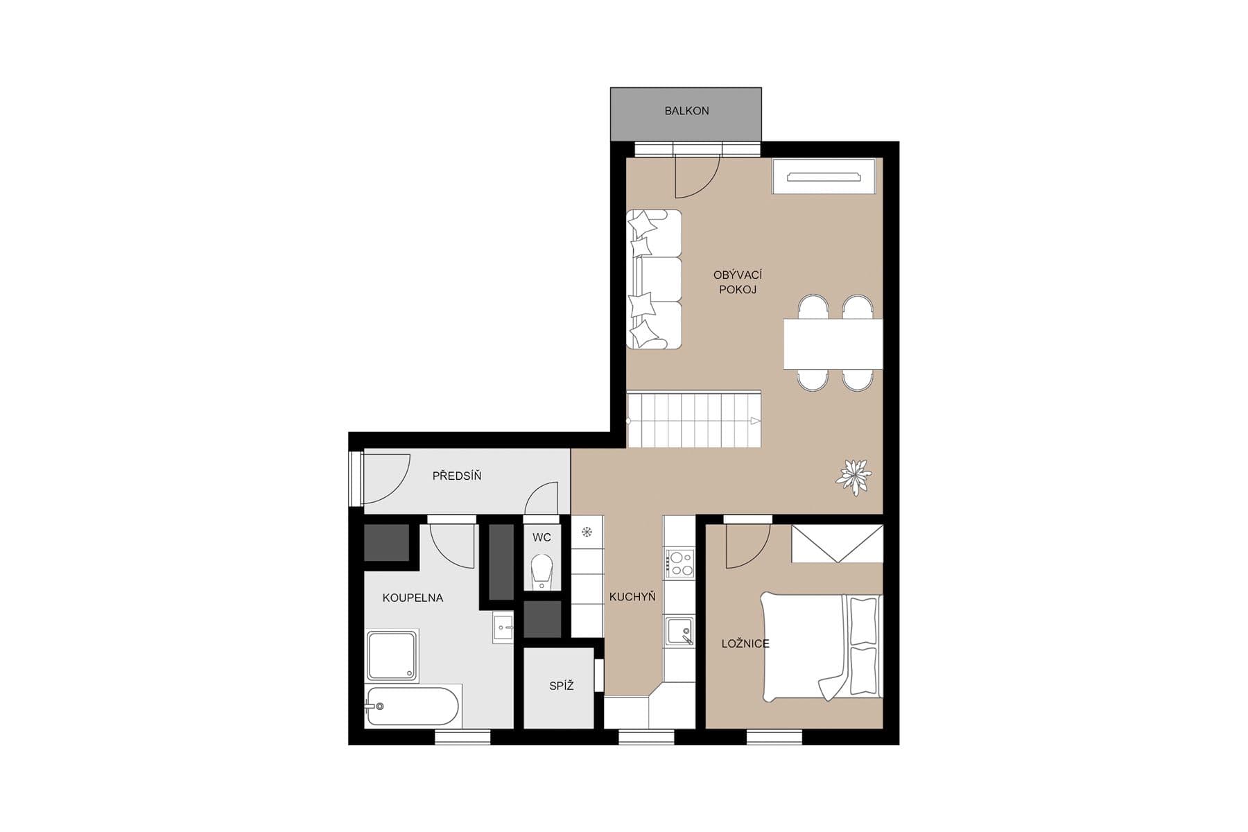 Prodej bytu 3+kk 82 m², Křivoklátská, Praha, Praha Prodej bytu 3+kk 82 m², Křivoklátská, Praha, Praha