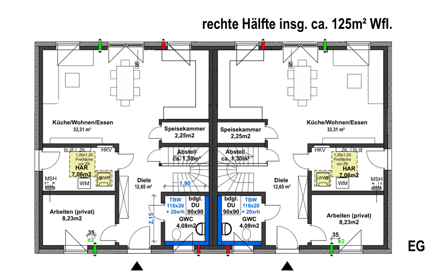 Pronájem domu 125 m², pozemek 320 m², Hohenhameln, Dolní Sasko Pronájem domu 125 m², pozemek 320 m², Hohenhameln, Dolní Sasko