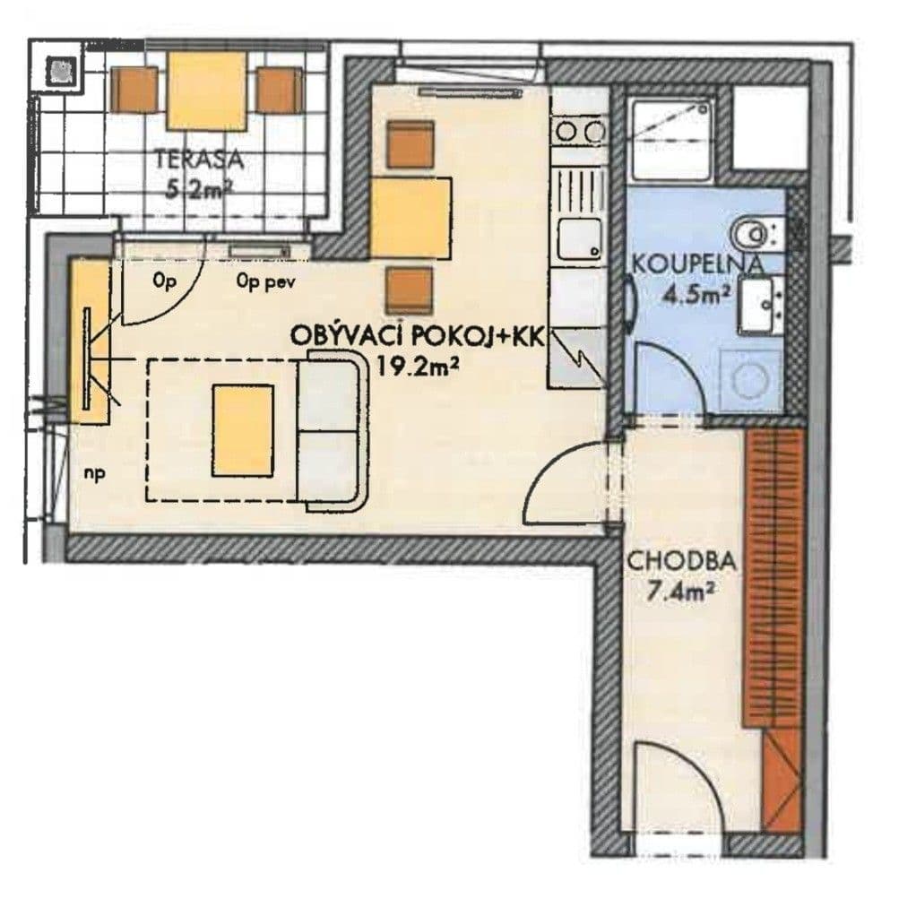 Pronájem bytu 1+kk 32 m², Stočesova, Praha, Praha Pronájem bytu 1+kk 32 m², Stočesova, Praha, Praha