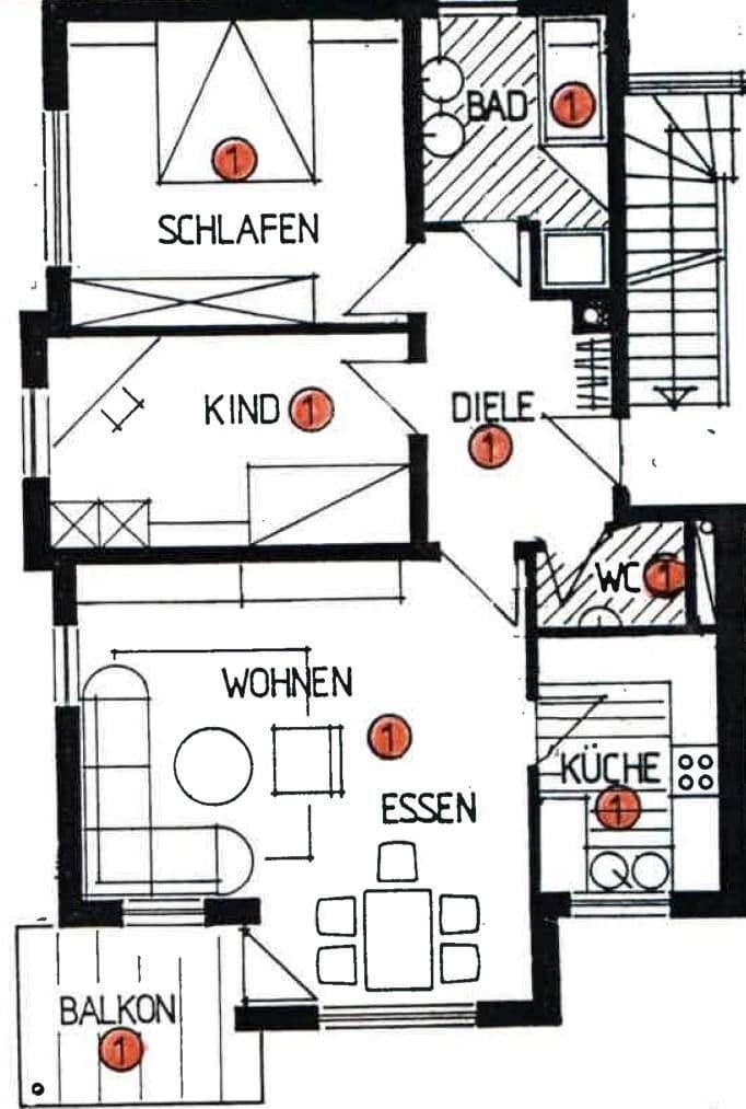 Pronájem bytu 3+1 76 m², Stauffenbergring 28, Ellwangen (Jagst), Bádensko-Württembersko Pronájem bytu 3+1 76 m², Stauffenbergring 28, Ellwangen (Jagst), Bádensko-Württembersko