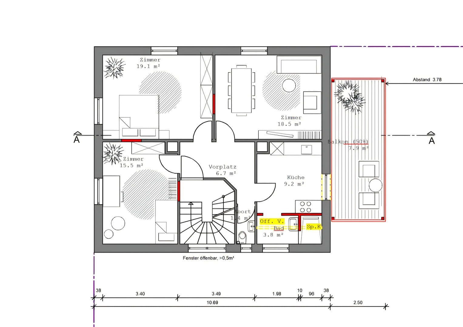 Pronájem bytu 3+kk 93 m², Herrmannstraße.28, Heilbronn, Bádensko-Württembersko Pronájem bytu 3+kk 93 m², Herrmannstraße.28, Heilbronn, Bádensko-Württembersko