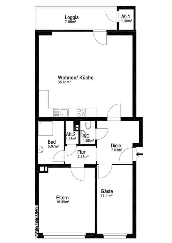 Prodej bytu 3+1 86 m², Düsseldorf, Severní Porýní-Vestfálsko Prodej bytu 3+1 86 m², Düsseldorf, Severní Porýní-Vestfálsko